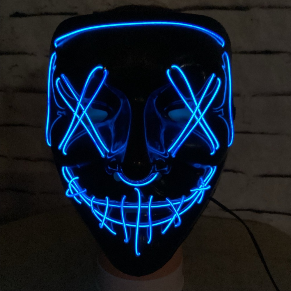 Purge LED Light up Halloween Mask NEW! Scary Spooky Mask
